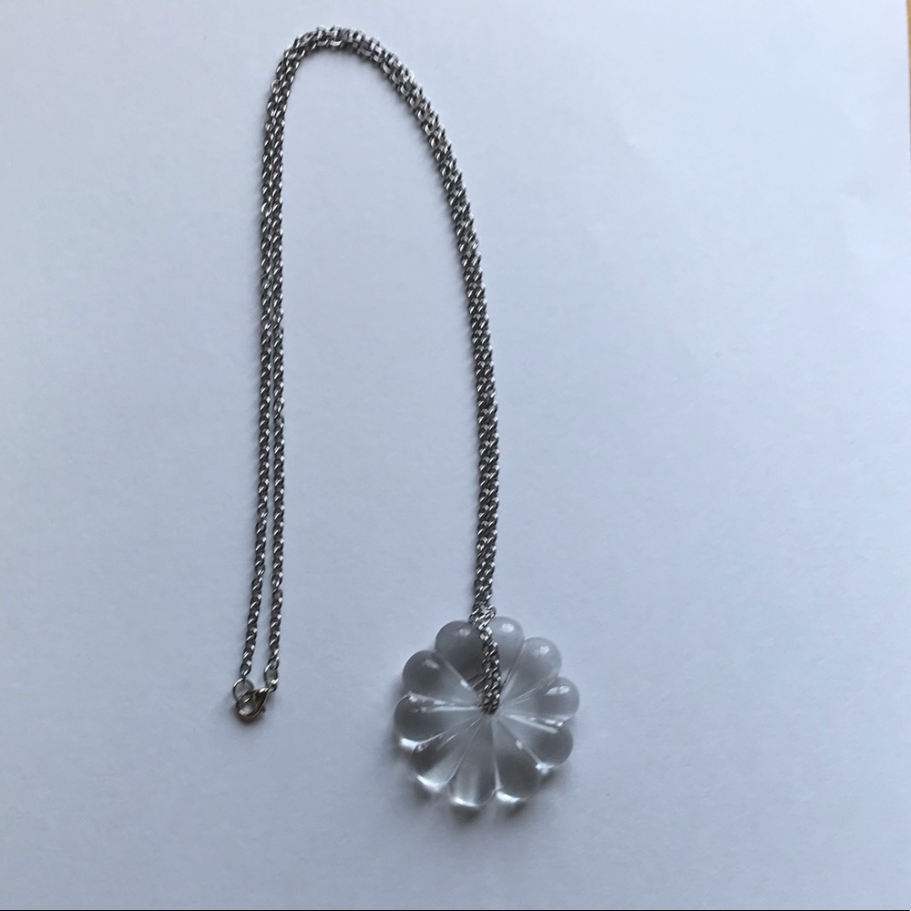 re purposed glass flower necklace